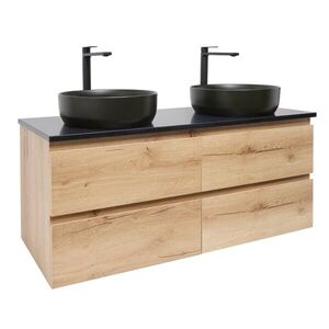Koupelnová skříňka s umyvadlem SAT B-Way 119x50x45 cm dub mat BWAY2120OAKTKUBB BWAY2120OAKTKUBB obraz