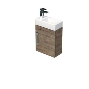 Koupelnová skříňka s umyvadlem SAT Cube Way 40x47, 5x20 cm dub Wellington mat CUBE320401DDW CUBE320401DDW obraz