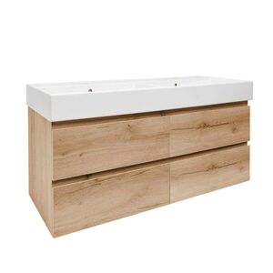 Koupelnová skříňka s umyvadlem SAT B-Way 119x50x45 cm dub mat BWAY2120OAKU2B BWAY2120OAKU2B obraz