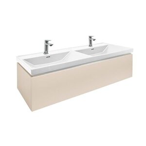 Koupelnová skříňka s umyvadlem a bateriemi SAT Feel 120x30x44, 8 cm pískově béžová mat SATFEEL120BEU4BA SATFEEL120BEU4BA obraz