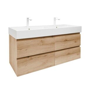 Koupelnová skříňka s umyvadlem SAT B-Way 119x50x45 cm dub mat BWAY2120OAKU2BB BWAY2120OAKU2BB obraz