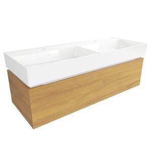 Koupelnová skříňka s umyvadlem SAT Feel 120x30x46 cm medový dub mat SATFEEL120DMU2 SATFEEL120DMU2 obraz