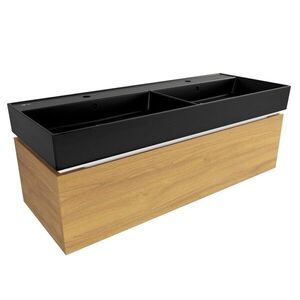 Koupelnová skříňka s umyvadlem SAT Feel 120x30x46 cm medový dub mat SATFEEL120DMU3 SATFEEL120DMU3 obraz