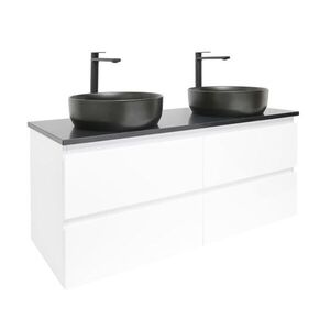 Koupelnová skříňka s umyvadlem a technickým kamenem SAT B-Way 119x50x45 cm bílá lesk BWAY2120WTKUB BWAY2120WTKUB obraz