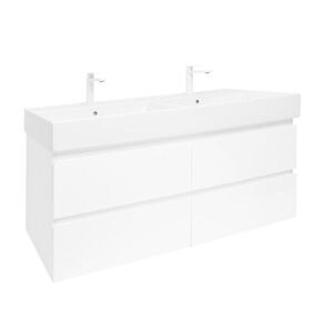 Koupelnová skříňka s umyvadlem SAT B-Way 119x50x45 cm bílá lesk BWAY2120WU2BB BWAY2120WU2BB obraz