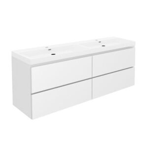 Koupelnová skříňka s umyvadlem SAT B-Way 119x50x45 cm bílá lesk BWAY2120WU4 BWAY2120WU4 obraz