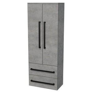 Koupelnová skříňka vysoká SAT Cube Way 60x163x33 cm beton CUBE3CHV60BE CUBE3CHV60BE obraz