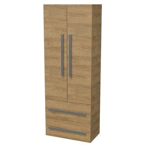 Koupelnová skříňka vysoká SAT Cube Way 60x163x33 cm dub Hickory CUBE3CHV60DH CUBE3CHV60DH obraz
