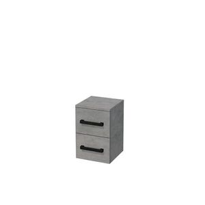 Koupelnová skříňka nízká s černou úchytkou SAT Cube Way 32, 5x49, 3x33 cm beton mat CUBE3CN32BE CUBE3CN32BE obraz