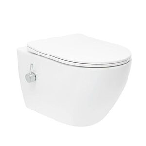 WC s bidetem závěsné SAT Fusion vírové včetně prkénka softclose, zadní odpad SATFUS11BFC SATFUS11BFC obraz
