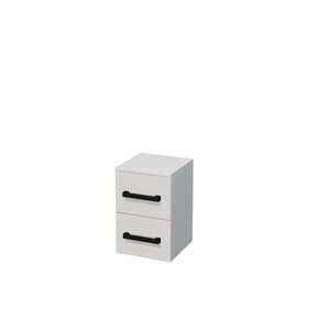 Koupelnová skříňka nízká s černou úchytkou SAT Cube Way 32, 5x49, 3x33 cm bílá lesk lesk/mat CUBE3CN32BL CUBE3CN32BL obraz