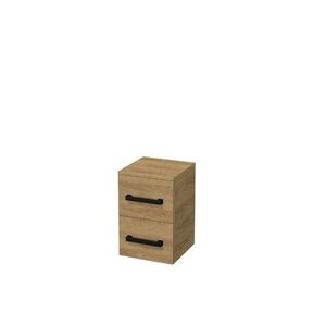 Koupelnová skříňka nízká s černou úchytkou SAT Cube Way 32, 5x49, 3x33 cm dub Hickory mat CUBE3CN32DH CUBE3CN32DH obraz