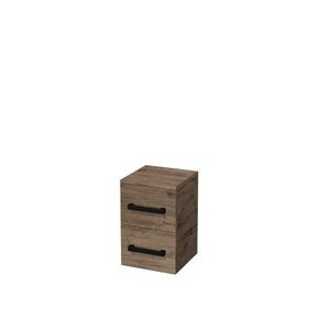 Koupelnová skříňka nízká s černou úchytkou SAT Cube Way 32, 5x49, 3x33 cm dub Wellington mat CUBE3CN32DW CUBE3CN32DW obraz