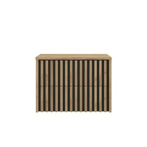 Koupelnová skříňka s krycí deskou SAT Delano 80x56x45 cm dub mat DELANO80ZDCDE DELANO80ZDCDE obraz