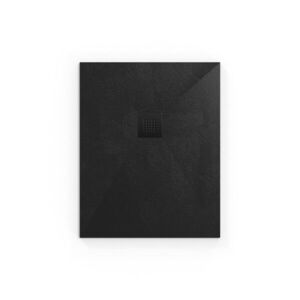 Sprchová vanička obdélníková SAT Alek 100x80 cm litý mramor černá SATALEK10080 SATALEK10080 obraz