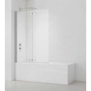 Vanová zástěna SAT SK 150x105 cm chrom SATVZSKNEW105 SATVZSKNEW105 obraz