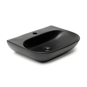 Umyvadlo SAT Brevis 50x38, 5 cm bez přepadu černé SATBRE5038RBKM SATBRE5038RBKM obraz