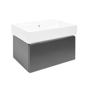 Koupelnová skříňka s umyvadlem SAT Feel 60x30x46 cm antracit mat SATFEEL60ANTU2 SATFEEL60ANTU2 obraz