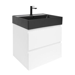 Koupelnová skříňka s umyvadlem SAT B-Way 59x50x45 cm bílá lesk BWAY260WU2B2B BWAY260WU2B2B obraz