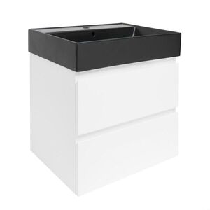 Koupelnová skříňka s umyvadlem SAT B-Way 59x50x45 cm bílá lesk BWAY260WU2BB BWAY260WU2BB obraz
