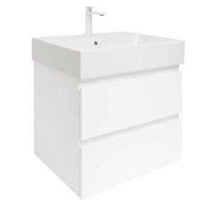 Koupelnová skříňka s umyvadlem SAT B-Way 59x50x45 cm bílá lesklá BWAY260WU2BBI BWAY260WU2BBI obraz