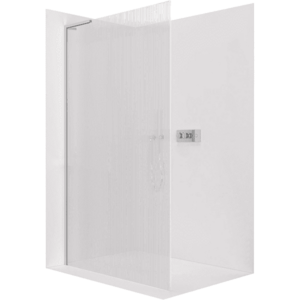 CERANO Sprchová zástěna Walk-in Onyx L-levá vzpěra 8 mm chrom, rýhované sklo 120x200 CER-8050BD866 obraz