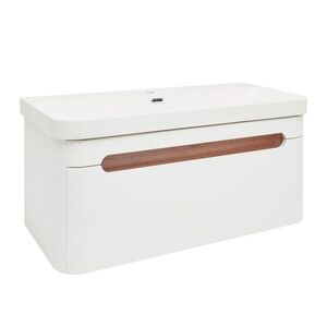 Koupelnová skříňka s umyvadlem SAT Fusion 97, 5x43x45 cm bílá matná mat SATFUSION100WMW SATFUSION100WMW obraz