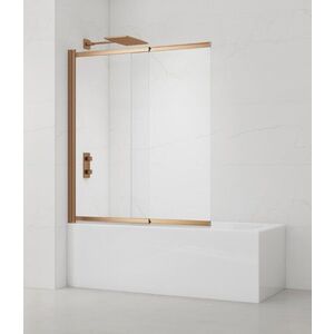 Vanová zástěna SAT Vision 140x120 cm broušený rose gold SATVZVI120RG SATVZVI120RG obraz