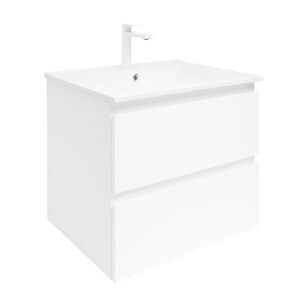 Koupelnová skříňka s keramickým umyvadlem SAT B-Way 59x50x45 cm bílá lesk BWAY260WU4B2 BWAY260WU4B2 obraz