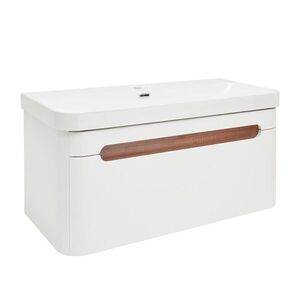 Koupelnová skříňka s umyvadlem SAT Fusion 97, 5x43x45 cm bílá matná mat SATFUSION100WU SATFUSION100WU obraz