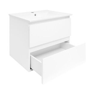 Koupelnová skříňka s umyvadlem SAT B-Way 59x50x45 cm bílá lesklá BWAY260WU4BI BWAY260WU4BI obraz