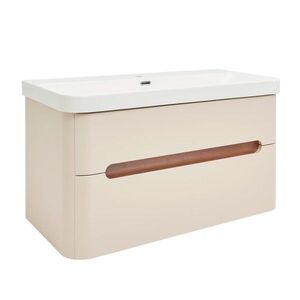 Koupelnová skříňka s umyvadlem SAT Fusion 97, 5x53x45 cm pískově béžová mat SATFUSION2100BEMW SATFUSION2100BEMW obraz