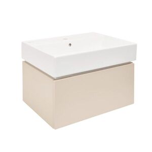 Koupelnová skříňka s umyvadlem SAT Feel 60x30x46 cm pískově béžová mat SATFEEL60BEU2 SATFEEL60BEU2 obraz