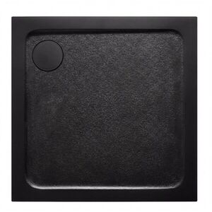 Sprchová vanička čtvercová SAT Project 90x90 cm litý mramor černá SATSVPRO90QCA SATSVPRO90QCA obraz
