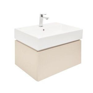 Koupelnová skříňka s umyvadlem SAT Feel 60x30x46 cm pískově béžová mat SATFEEL60BEU2B SATFEEL60BEU2B obraz