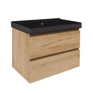 Koupelnová skříňka s umyvadlem SAT B-Way 79x50x45 cm dub mat BWAY280OAKU1B BWAY280OAKU1B obraz