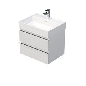 Koupelnová skříňka s umyvadlem SAT Cube Way 60x47, 5x46 cm bílá mat CUBE3D46602ZBSAT CUBE3D46602ZBSAT obraz