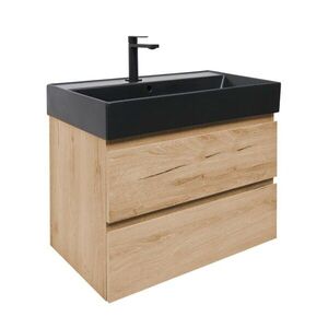 Koupelnová skříňka 2 zásuvková s umyvadlem SAT B-Way 79x50x45 cm dub mat BWAY280OAKU2B2B BWAY280OAKU2B2B obraz