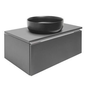 Koupelnová skříňka s deskou SAT Feel 80x30x46 cm antracit mat SATFEEL80ANTD SATFEEL80ANTD obraz