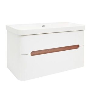 Koupelnová skříňka s umyvadlem SAT Fusion 97, 5x53x45 cm bílá matná mat SATFUSION2100WMW SATFUSION2100WMW obraz