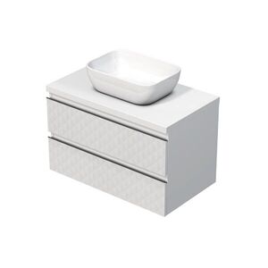Koupelnová skříňka s krycí deskou SAT Cube Way 80x47, 5x46 cm bílá mat CUBE3D46802ZBKD CUBE3D46802ZBKD obraz