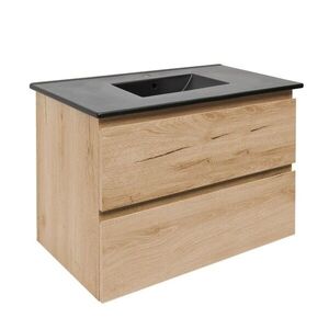 Koupelnová skříňka 2 zásuvková s umyvadlem SAT B-Way 79x50x45 cm dub mat BWAY280OAKU4B BWAY280OAKU4B obraz