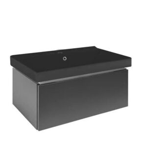 Koupelnová skříňka s umyvadlem SAT Feel 80x30x46 cm antracit mat SATFEEL80ANTU1MB SATFEEL80ANTU1MB obraz