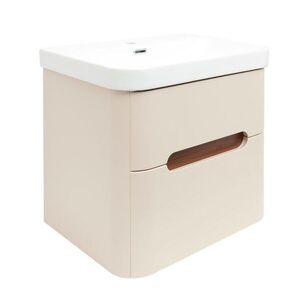 Koupelnová skříňka s umyvadlem SAT Fusion 57, 5x53x45 cm pískově béžová mat SATFUSION260BEMW SATFUSION260BEMW obraz