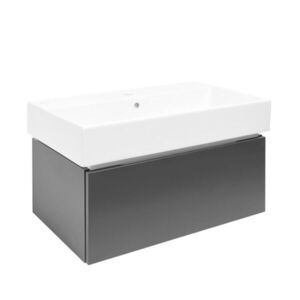 Koupelnová skříňka s umyvadlem SAT Feel 80x30x46 cm antracit mat SATFEEL80ANTU2 SATFEEL80ANTU2 obraz
