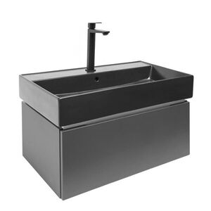Koupelnová skříňka s umyvadlem SAT Feel 80x30x46 cm antracit SATFEEL80ANTU3B SATFEEL80ANTU3B obraz
