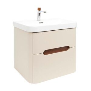 Koupelnová skříňka s umyvadlem a baterií SAT Fusion 57, 5x53x45 cm pískově béžová mat SATFUSION260BEUBA SATFUSION260BEUBA obraz