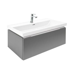 Koupelnová skříňka s umyvadlem a baterií SAT Feel 80x30x44, 8 cm antracit mat SATFEEL80ANTU4BA SATFEEL80ANTU4BA obraz