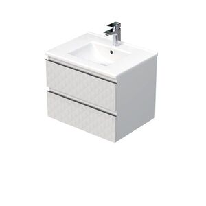 Koupelnová skříňka s umyvadlem SAT Cube Way 60x47, 5x46 cm bílá mat CUBE3D602ZBMOD CUBE3D602ZBMOD obraz