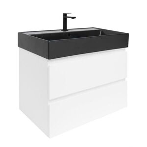 Koupelnová skříňka s umyvadlem SAT B-Way 79x50x45 cm bílá lesk BWAY280WU2B2B BWAY280WU2B2B obraz